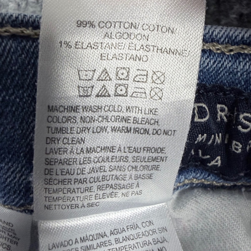 Lucky Brand Ava Mid Rise Crop Mini Boot Jeans Light Wash Raw Hem Size 4 27 - Picture 11 of 12